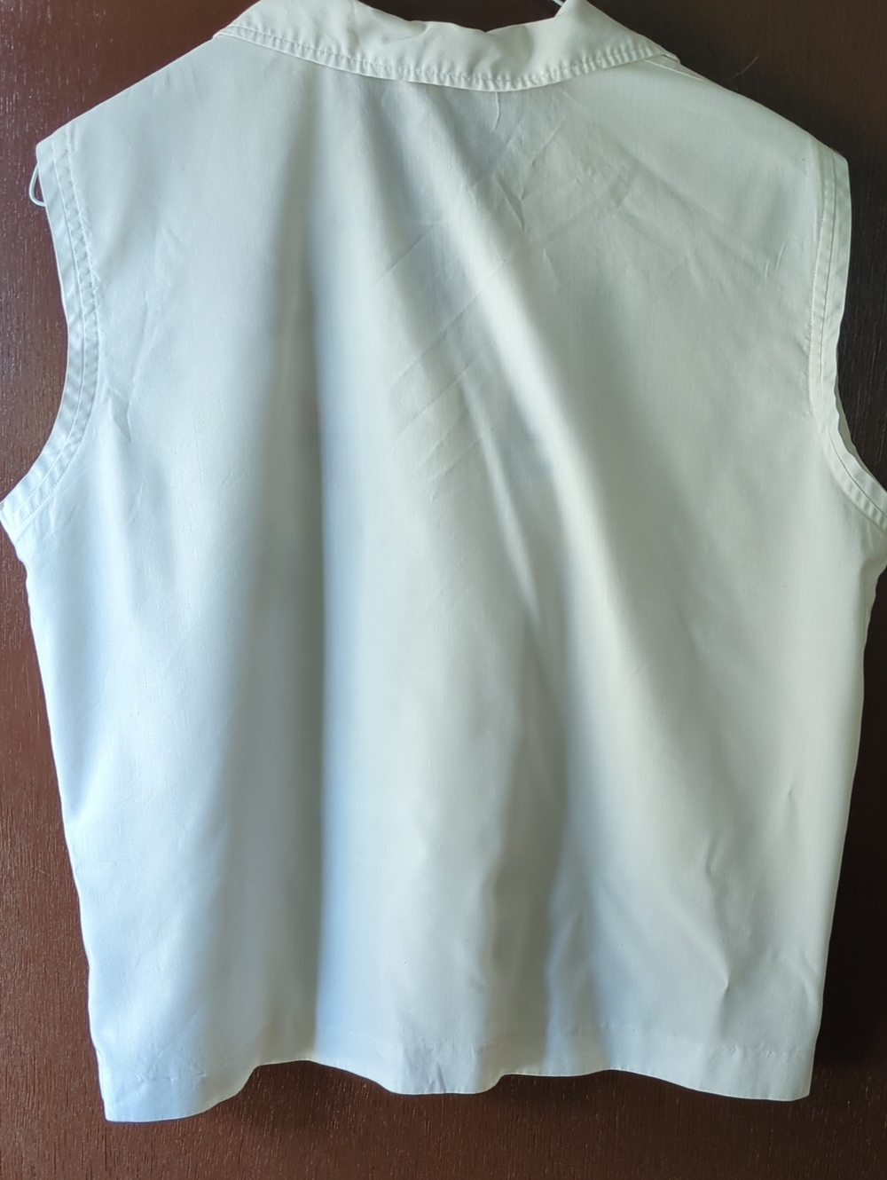 Adelaar Classic Embroidered White Sleeveless Button-Front Top Size 16 - Picture 3 of 7